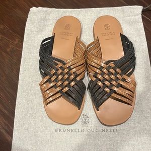 Gorgeous high end Italian Brunello Cucinelli sandals